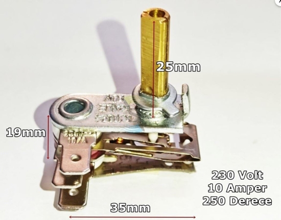 Termostat No:14 Semaver, Ocak Ve Tost Makinesi Bimetal Termostat 3 Uçlu