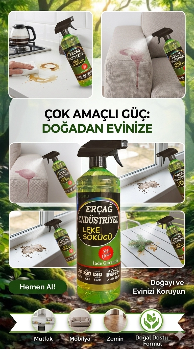 Erçağ endüstriyel Erçağ Endustriyel Temizlik Doğal Formül Genel Temizleyici