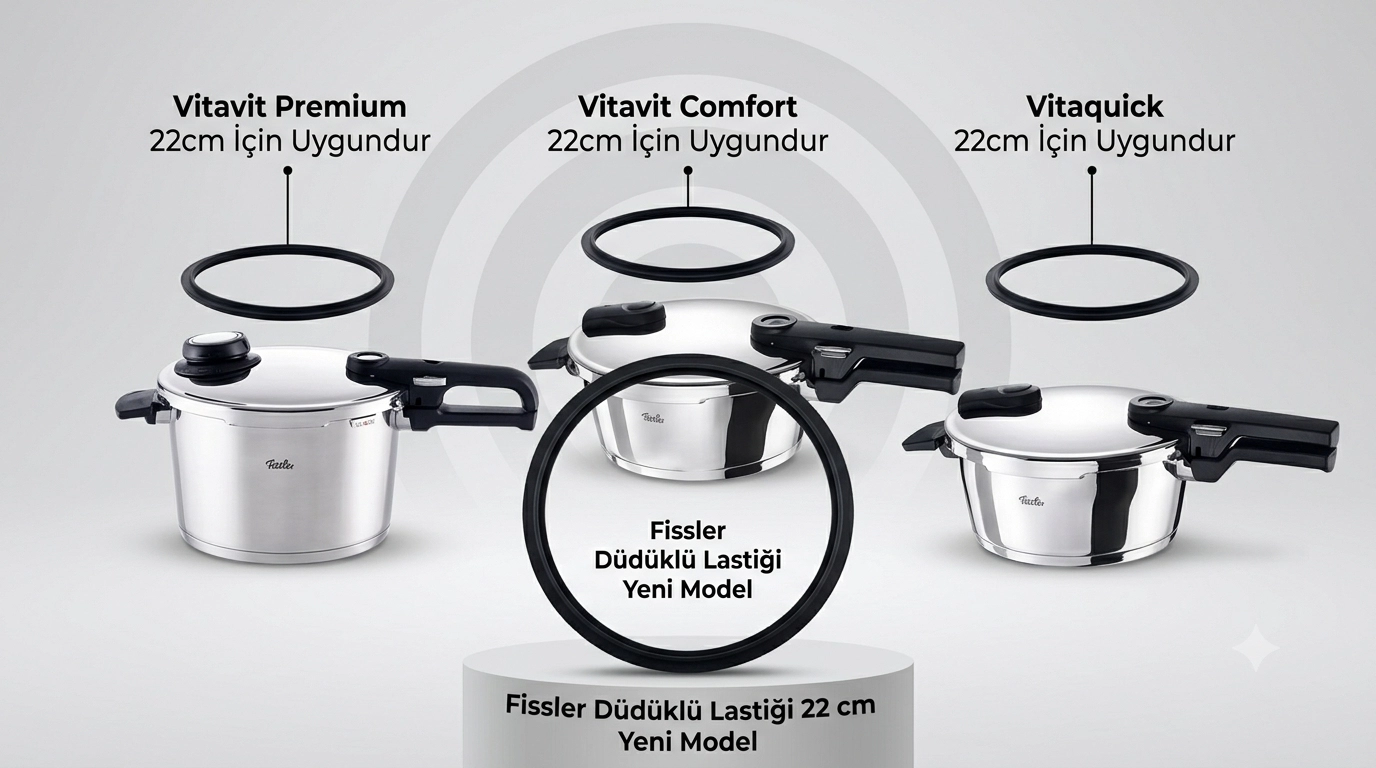 Fissler Düdüklü Lastiği 22 cm Yeni Model (Orjinal Lastik)