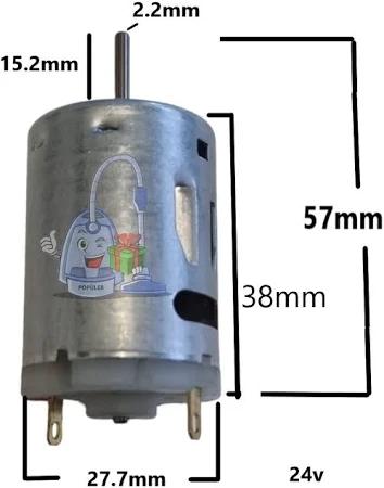 Saç Kurutma Makinesi Motoru Uzun Boy 24 Valt Ev Tipi Yuvarlak UZUNLUK 4 CM 